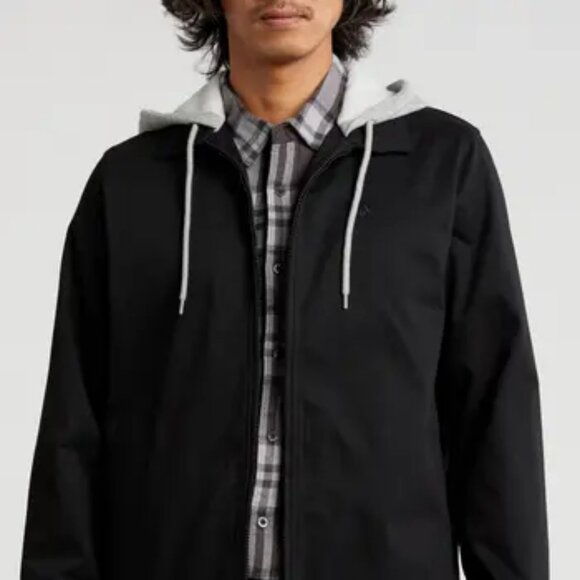 NWT Volcom Rexton Hooded Jacket Men's Size XL Black Grey Casual Streetwear - Picture 1 of 15